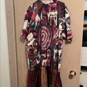 Abstract Patterned Maxi Dress